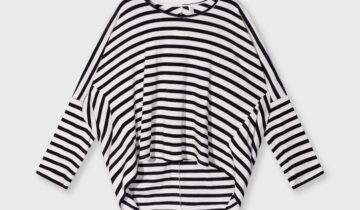 Camiseta holgada de manga larga con rayas modales 10DAYS