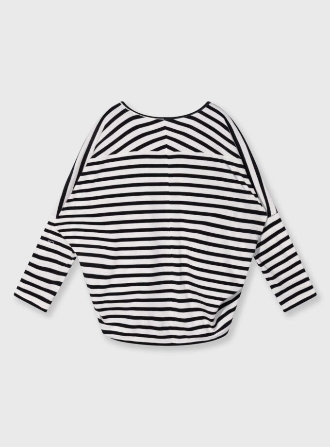 Camiseta holgada de manga larga con rayas modales 10DAYS