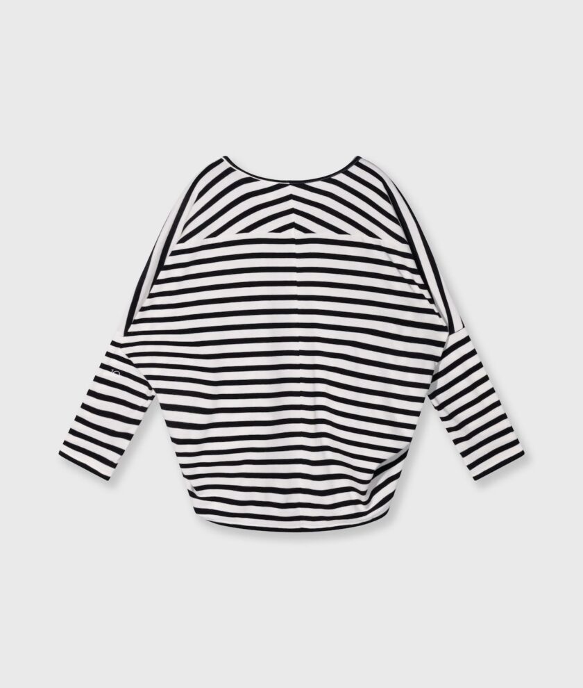 Camiseta holgada de manga larga con rayas modales 10DAYS - Imagen 3