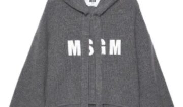 Jersey corto de lana con el logo en el pecho MSGM
