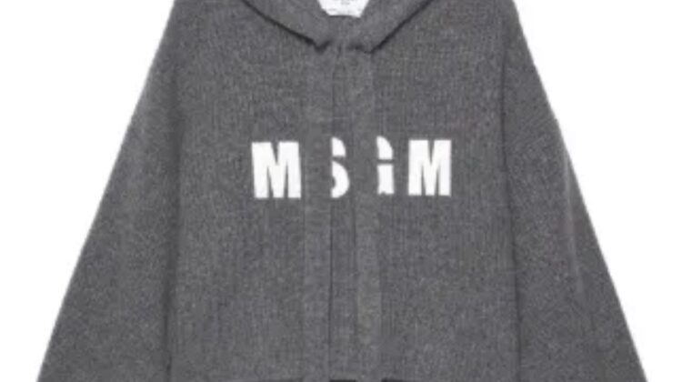 Jersey corto de lana con el logo en el pecho MSGM