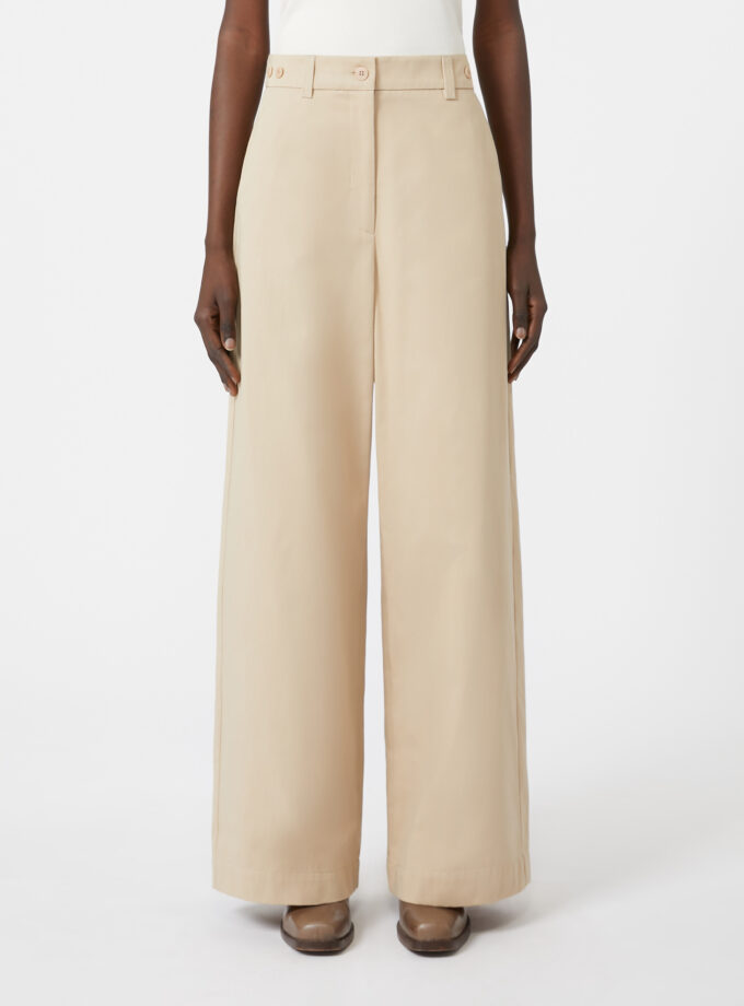 Pantalón de gabardina de algodón WEEKEND MAX MARA