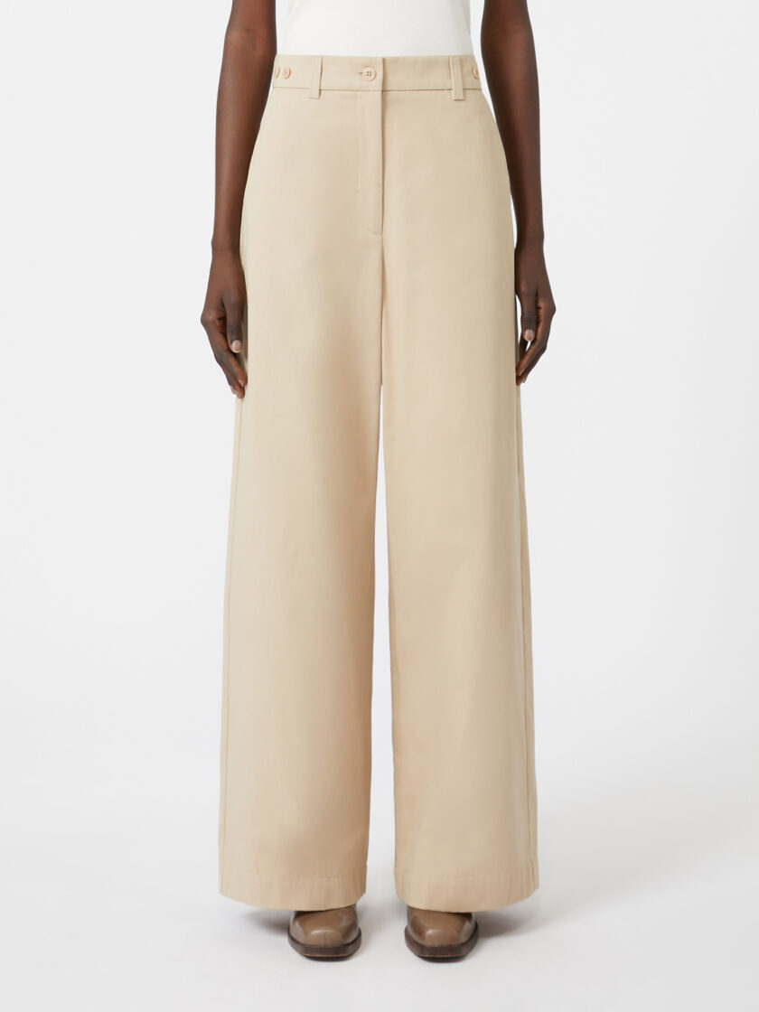 Pantalón de gabardina de algodón MAX MARA WEEKEND - Imagen 2