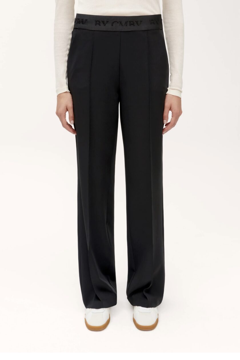 AVA Pantalones largos de talle ancho con cintura elástica CAMBIO