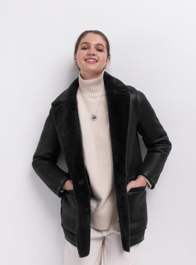 Chaqueta reversible de Ecopiel y borreguito URBANCODE