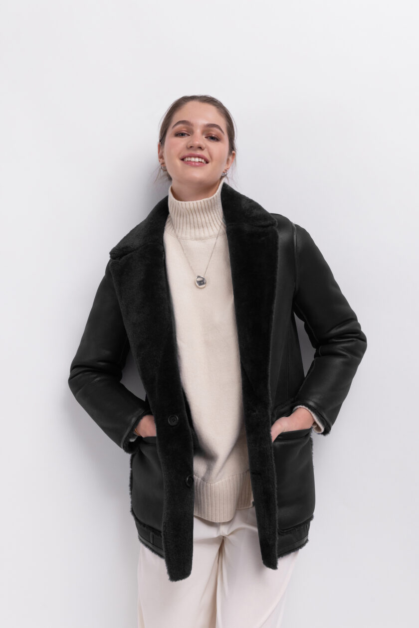 Chaqueta reversible de Ecopiel y borreguito URBANCODE - Imagen 2