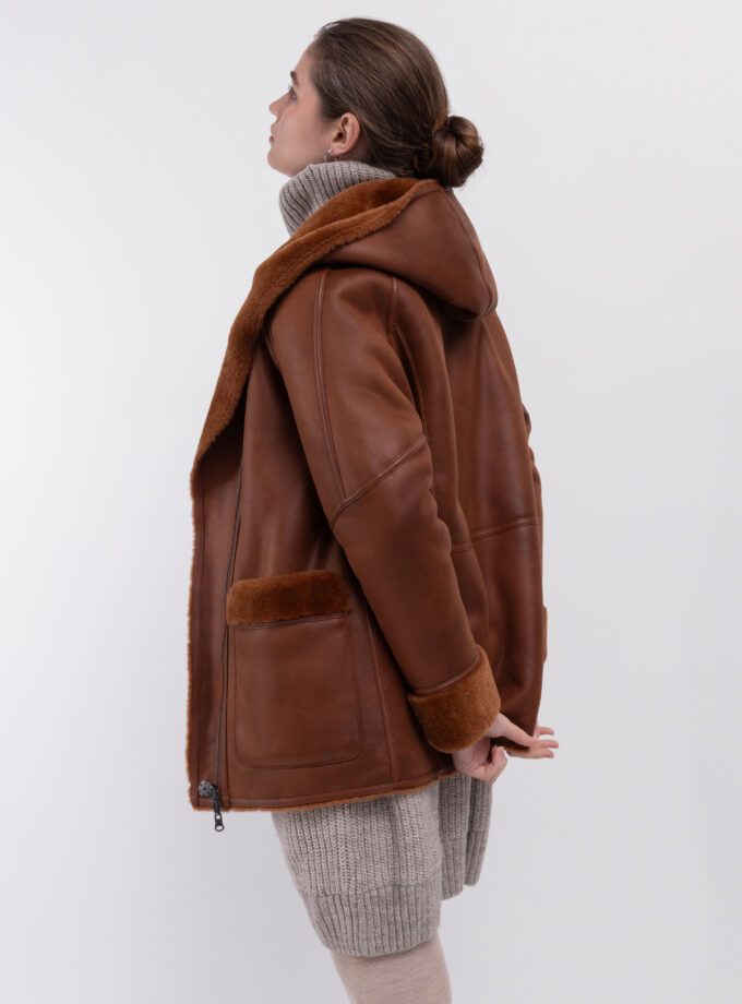 Chaqueta reversible con capucha de Ecopiel y borreguito URBANCODE