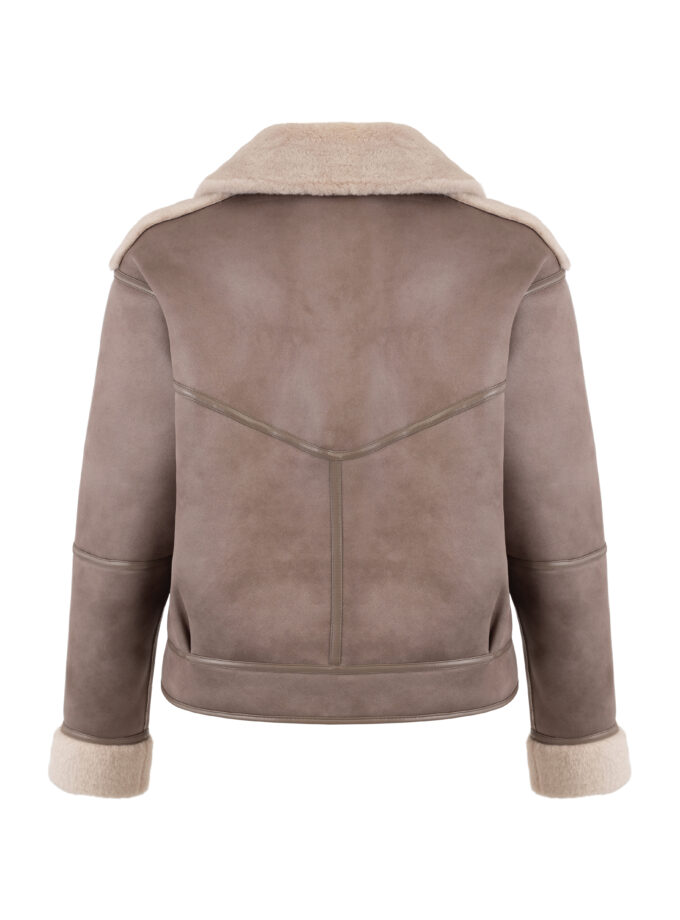 Chaqueta reversible corta de Ecopiel y borreguito URBANCODE