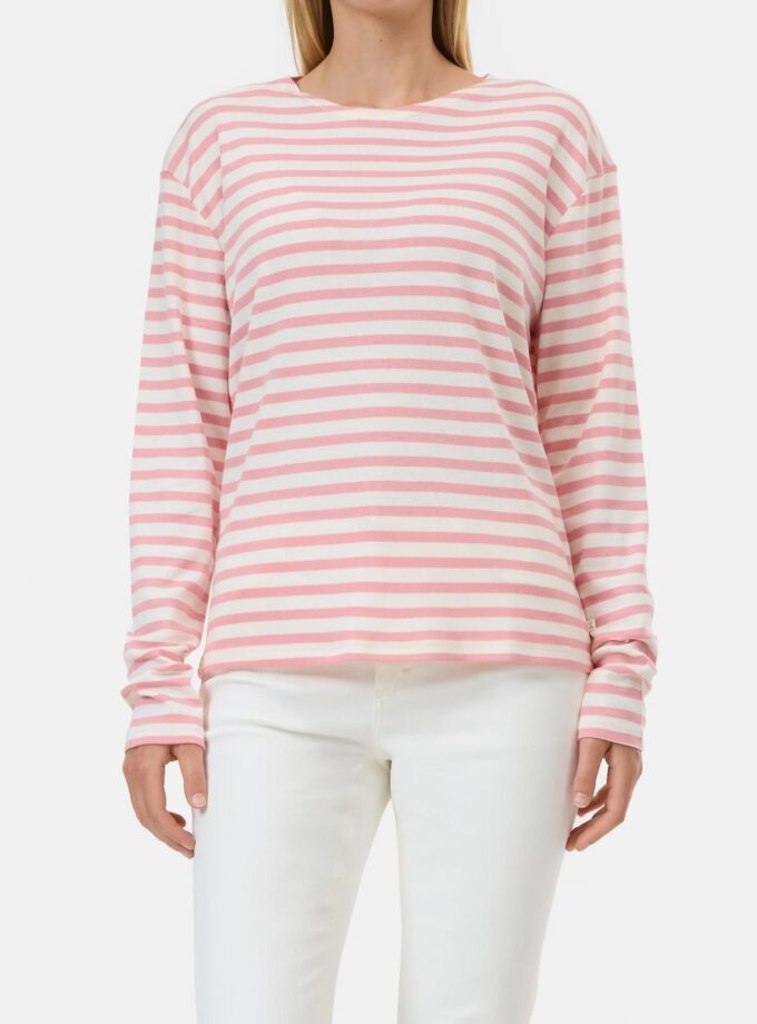 Camiseta de mezcla de algodón de manga larga CLOSED