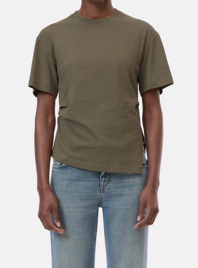 Camiseta drapeada de algodón orgánico CLOSED