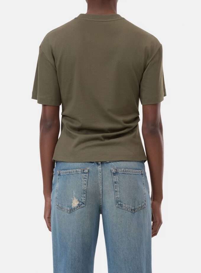 Camiseta drapeada de algodón orgánico CLOSED