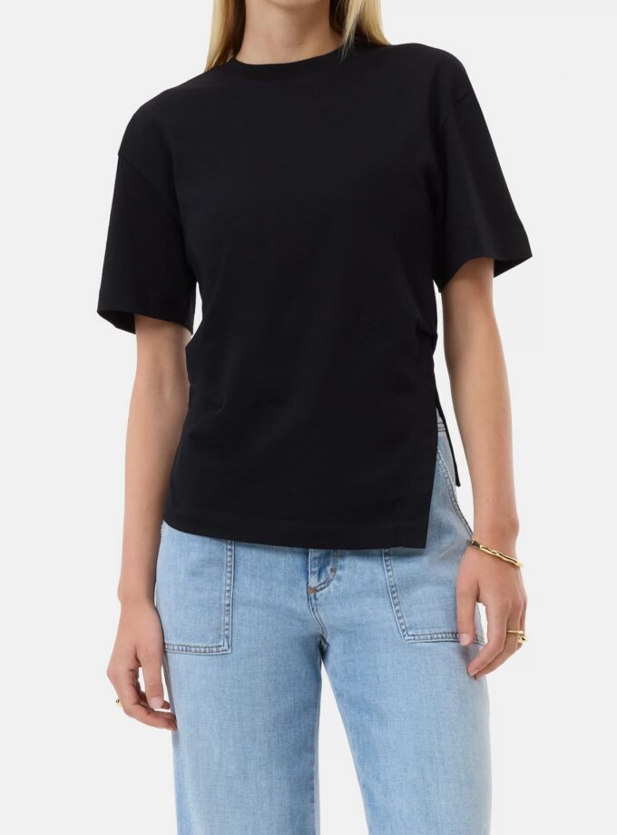 Camiseta drapeada de algodón orgánico CLOSED