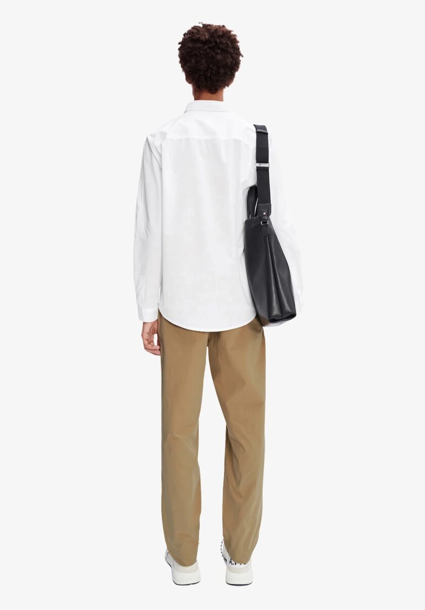 Camisa casual blanca con cuello abotonado en algodón orgánico. A.P.C. - Imagen 3