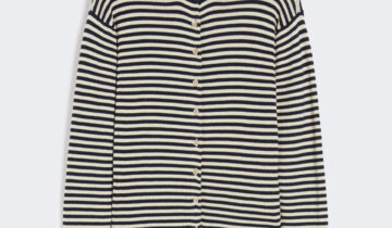 Cárdigan de algodón azul rayas crudas MAX MARA