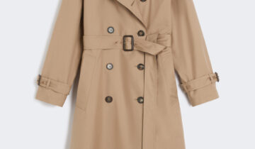Gabardina larga de sarga de algodón impermeable MAX MARA