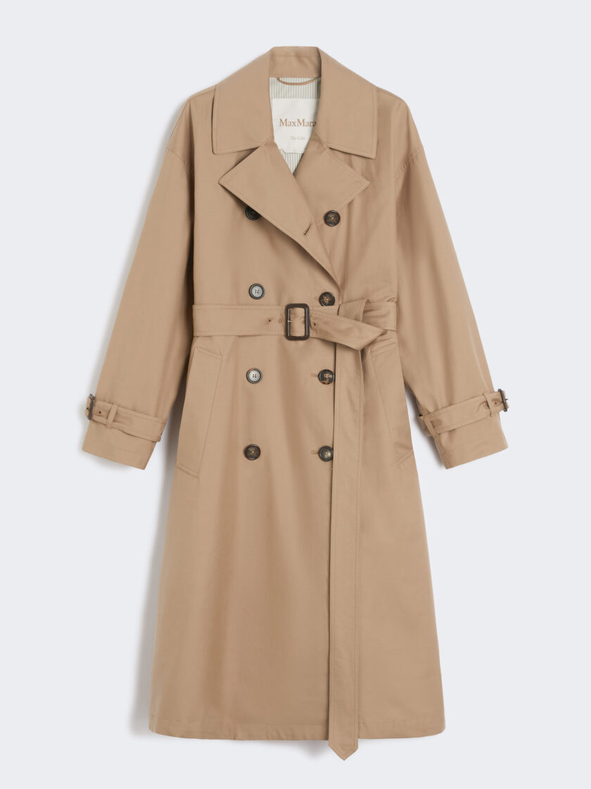 Gabardina larga de sarga de algodón impermeable MAX MARA