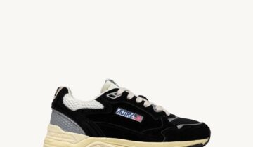 Zapatillas Hyperway en malla y ante negro y plateado Autry