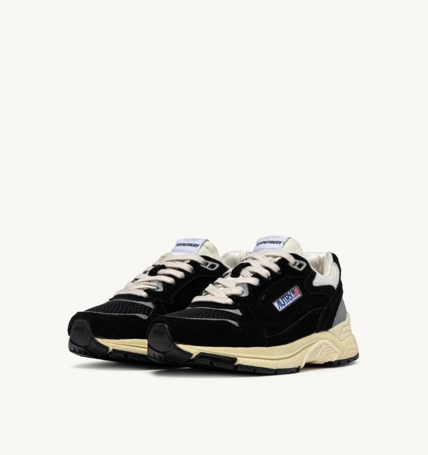 Zapatillas Hyperway en malla y ante negro y plateado Autry - Imagen 2