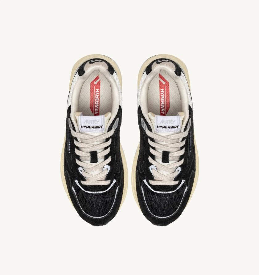 Zapatillas Hyperway en malla y ante negro y plateado Autry - Imagen 3