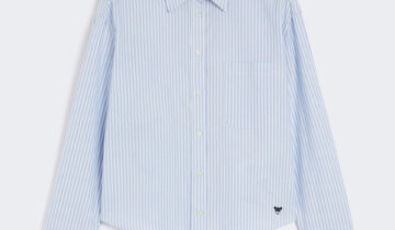 Camisa de oxford de algodón azul rayas blancas MAX MARA