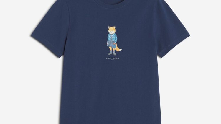 CAMISETA REGULAR DE ZORRO VESTIDO MAISON KITSUNE