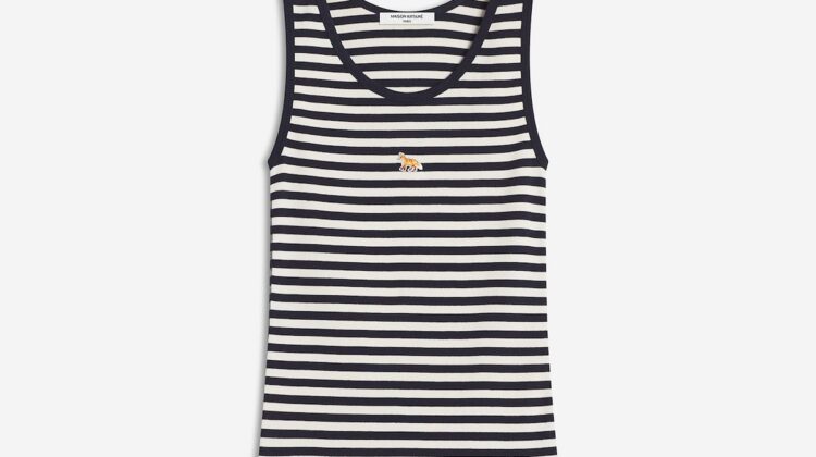 CAMISETA DE TIRANTES DE RAYAS DE ZORRO BEBÉ MAISON KITSUNE