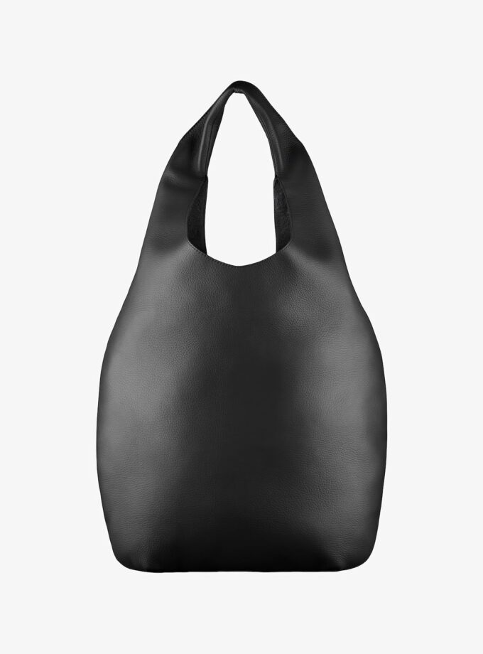 Bolso Le Neige minimalista atemporal en piel granulada de color negro. A.P.C.