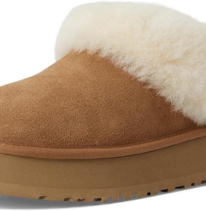 Botín Plano TAZZELLE de mujer en piel y pelo exterior UGG