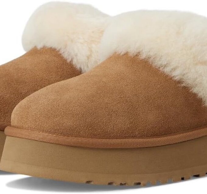 Botín Plano TAZZELLE de mujer en piel y pelo exterior UGG
