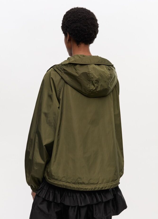 Chaqueta de nailon verde GANNI