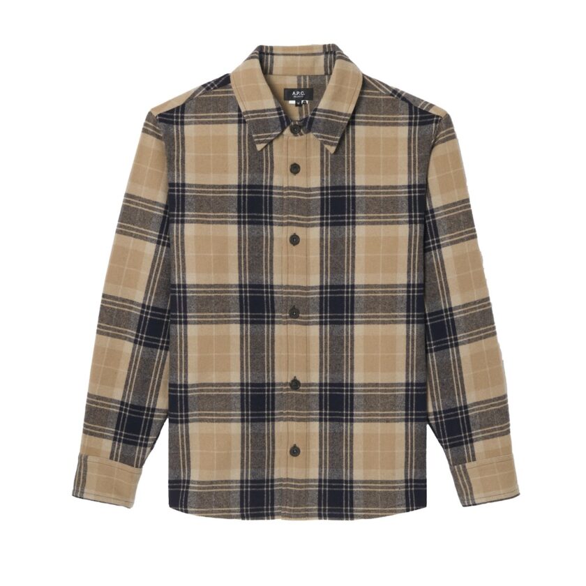 Camisa de cuadros color camel A.P.C.