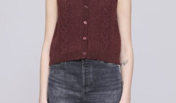 Jersey burdeos sin mangas Alison de lana italiana A.P.C.