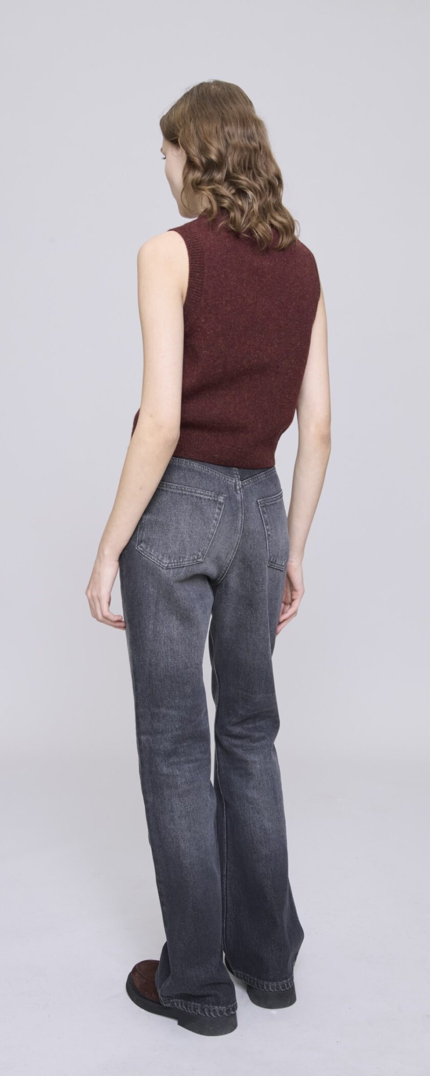 Jersey burdeos sin mangas Alison de lana italiana A.P.C. - Imagen 2