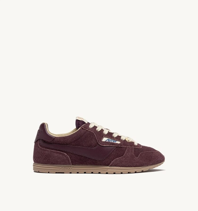Zapatillas WINDSPIN de ante y piel marrón Autry