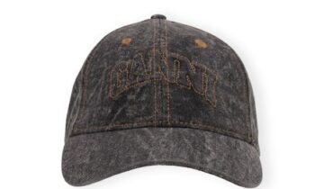 Gorra de lona negro lavado GANNI