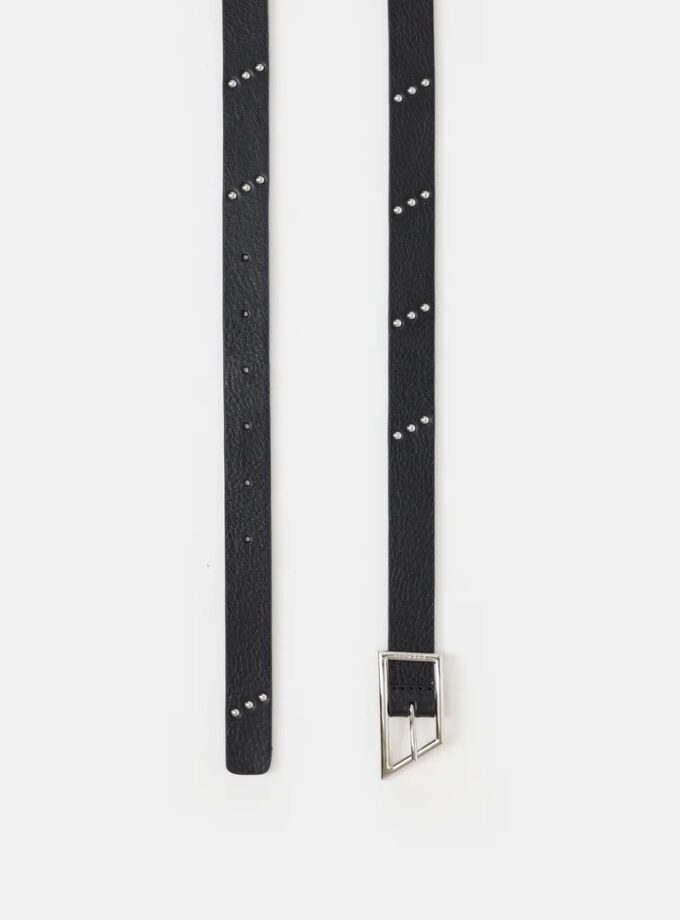 Cinturón de cuero con remaches CLOSED