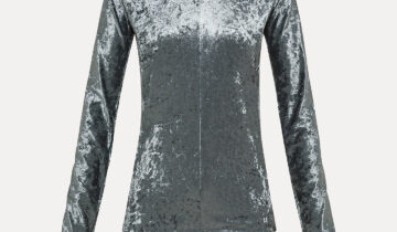 Suéter de cuello alto en terciopelo elástico brillante FORTE-FORTE