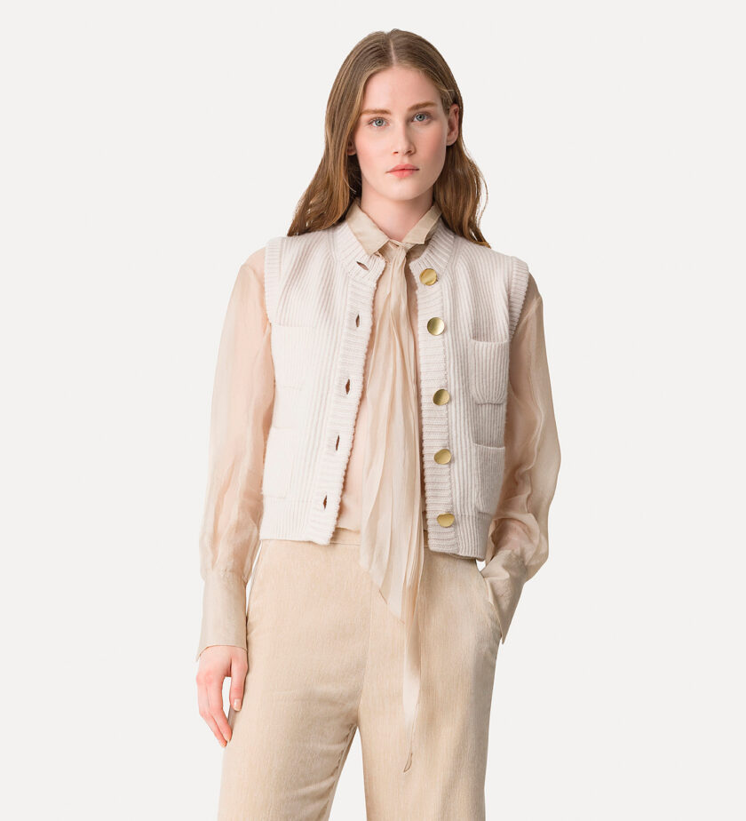 Chaleco de cachemira y lana FORTE-FORTE - Imagen 2