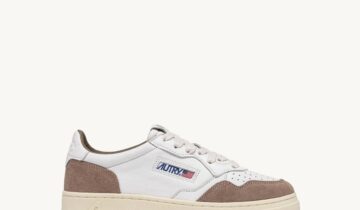 Zapatillas Medalist low de piel blanca y ante tobacco Autry