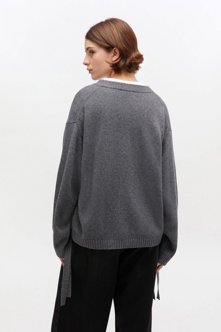 Jersey de mezcla de lana gris GANNI - Imagen 3
