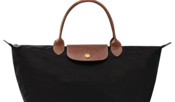 Le Pliage Original Bolso con asa superior M
Lona reciclada – Negro LONGCHAMP