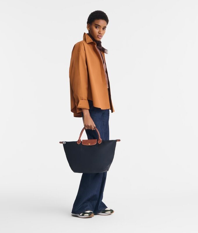 Le Pliage Original Bolso con asa superior M
Lona reciclada - Negro LONGCHAMP