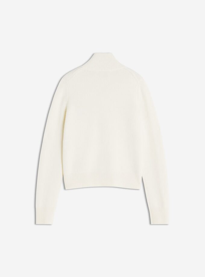 Cárdigan de cuello alto de merino con intarsia y cabeza de zorro MAISON KITSUNE