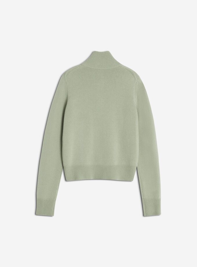 Cárdigan de cuello alto de merino con intarsia y cabeza de zorro MAISON KITSUNE