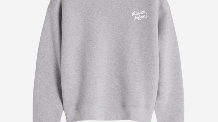 SUDADERA CONFORT CON LETRAS DE ESCRITURA DE MAISON KITSUNE