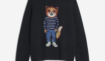 Jersey la lana con intarsia de zorro vestido MAISON KITSUNE