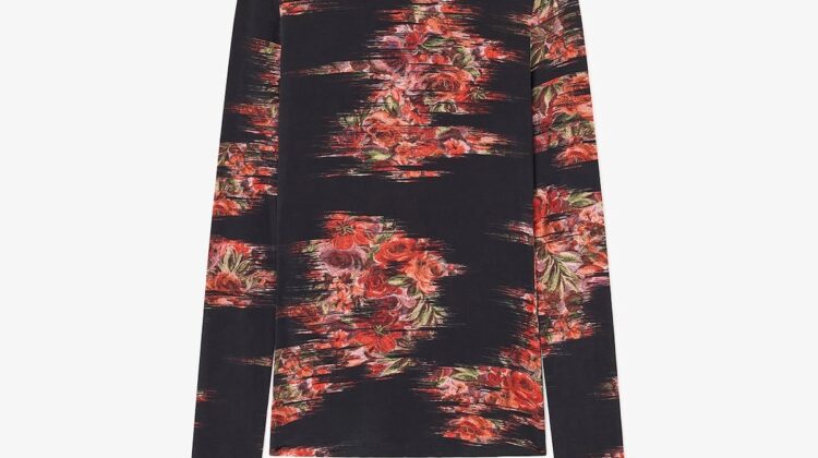 Floral Jersey Turtleneck GANNI