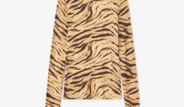 Jersey de cuello alto con estampado de tigre GANNI