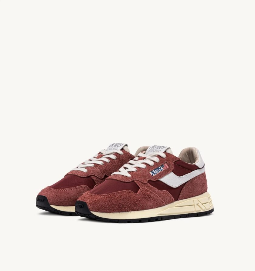 Zapatillas Reelwind low de nylon y ante hot sauce y blanco Autry - Imagen 2