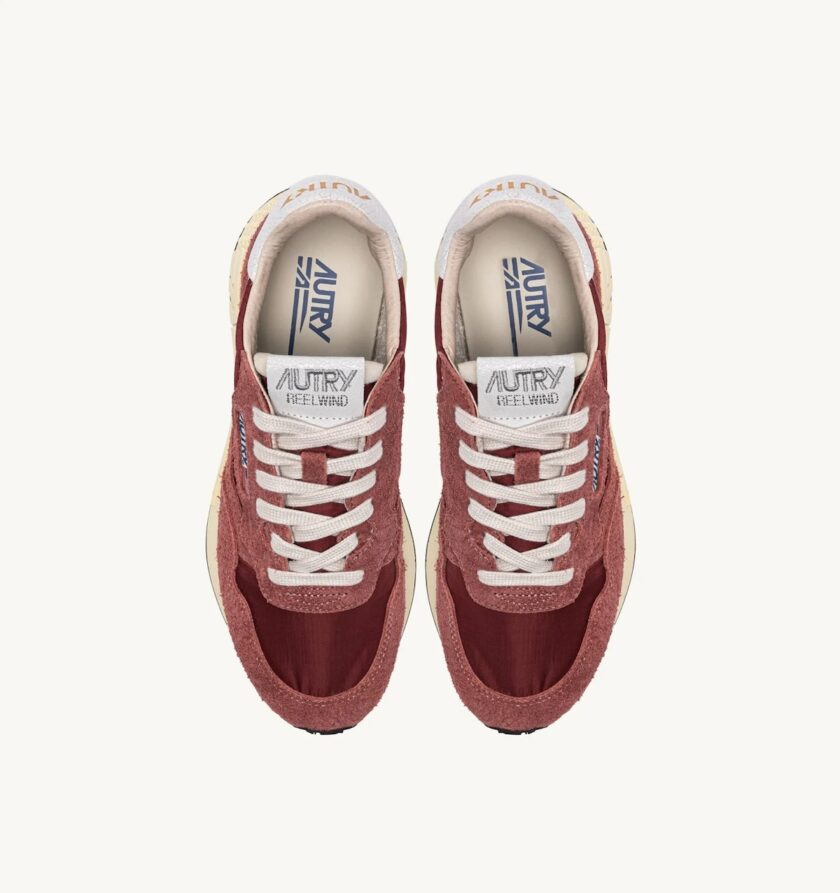 Zapatillas Reelwind low de nylon y ante hot sauce y blanco Autry - Imagen 3
